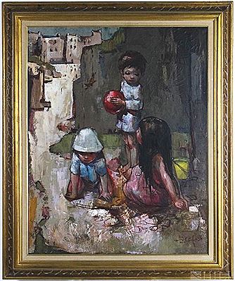A group of children with a ball
