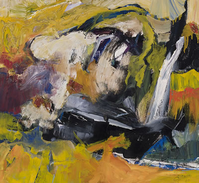 Sample artwork by Richard Borthwick Gorman (1935 - 2010), known for abstract figure and portrait painting - View similar artists and auction records