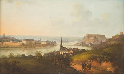 Der Rhein bei Koblenz mit Blick auf Schloss und Festung Ehrenbreitstein by Jakob Diezler - Auction record, sale price, and art valuation. Compare with similar artists and explore comparable artworks.