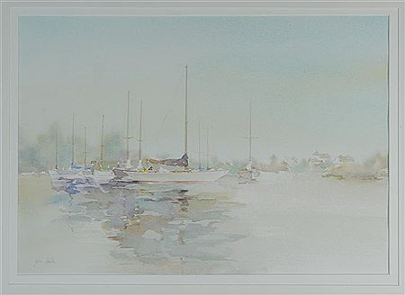 "Sunrise Near the Breakwater"
