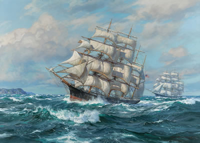 In the Days of the Square Riggers by Charles Vickery - Auction record, sale price, and art valuation. Compare with similar artists and explore comparable artworks.