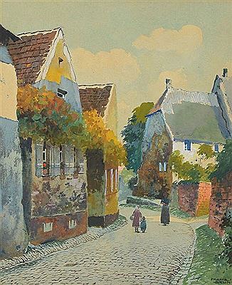 Blick auf eine Straße in der Pfalz