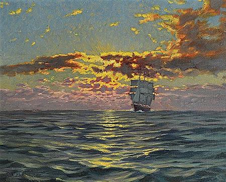 Evening mood on the sea