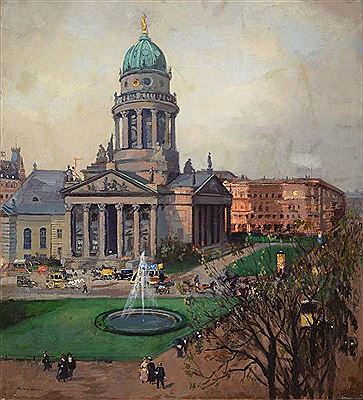 Representation of the French dome with opulent people staffage