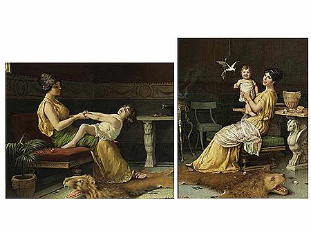 Sample artwork by Emmanuele Emanuele Costa (1875 - 1959), known for landscape, figure, genre, marine painting - View similar artists and auction records