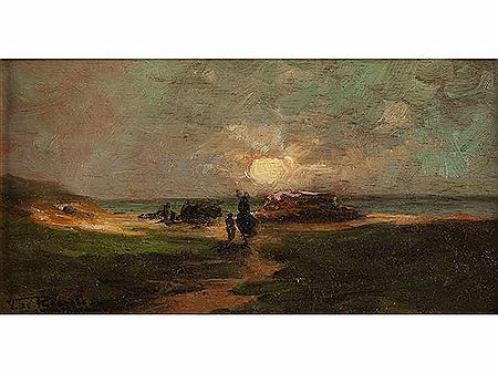SONNENUNTERGANG AM MEER by Victor Ruyter - Auction record, sale price, and art valuation. Compare with similar artists and explore comparable artworks.