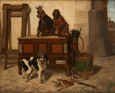 Les saltimbanques by Joseph Edouard Stevens - Auction record, sale price, and art valuation. Compare with similar artists and explore comparable artworks.
