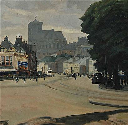 Le boulevard de la Sauvenière, le Vénitien et la station des taxis. by Marcel Delince - Auction record, sale price, and art valuation. Compare with similar artists and explore comparable artworks.