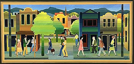 Townscape with Pedestrians