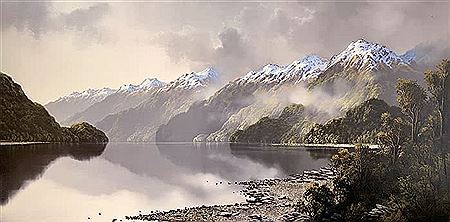 Lake Te Anau I by Tim Wilson - Auction record, sale price, and art valuation. Compare with similar artists and explore comparable artworks.