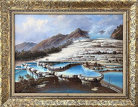 Sample artwork by Charles Blomfield (1848 - 1926), known for realistic style landscape painting from extensive travels - View similar artists and auction records