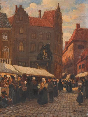 Scène de marché