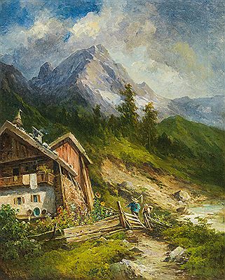 Farmstead near Saalfelden, Pinzgau by Georg Geyer - Auction record, sale price, and art valuation. Compare with similar artists and explore comparable artworks.