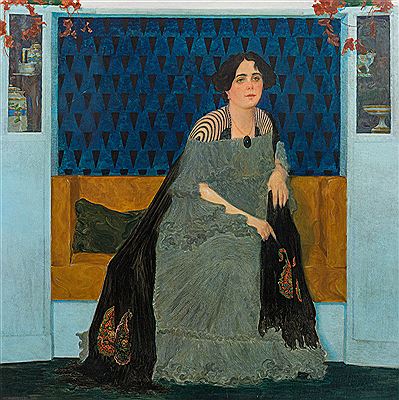 Sample artwork by Leopold Blauensteiner (1880 - 1947), known for fine ornamental character paintings - View similar artists and auction records