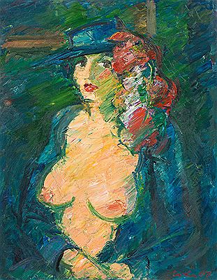 Nude with hat and feathers by Viktor Lederer - Auction record, sale price, and art valuation. Compare with similar artists and explore comparable artworks.