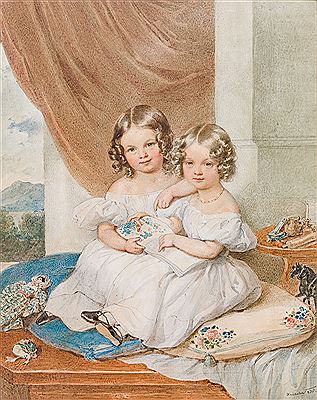 Princesses Elise and Fanny Liechtenstein, 1835