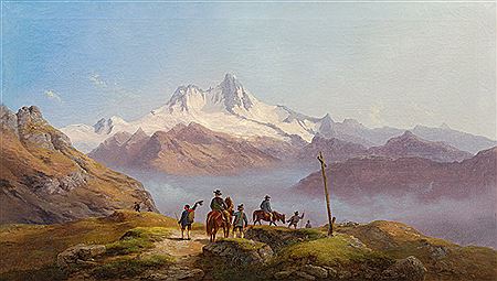 Großglockner mountain range across Matreier-Törl
