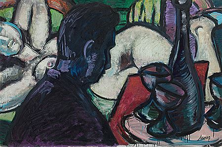 Painter and model, 1968