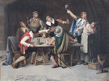 "Tavern scene" 1885