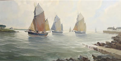 "Retour de pêche" by Henri Miloch - Auction record, sale price, and art valuation. Compare with similar artists and explore comparable artworks.