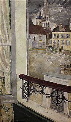 "La fenêtre sur le clocher, Vermonton"