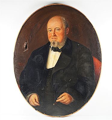 "Portrait d'homme de qualité au cigare"