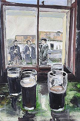 Irish Country Pub, A Pint Outside