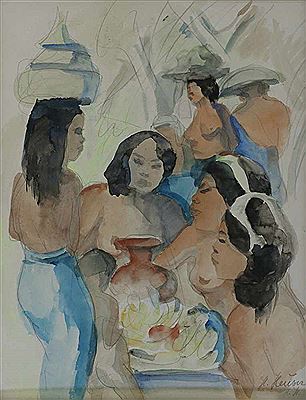 Balineserinnen by Heinrich Heuser - Auction record, sale price, and art valuation. Compare with similar artists and explore comparable artworks.