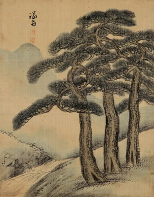 Old Pine Tree by Chung Sun - Auction record, sale price, and art valuation. Compare with similar artists and explore comparable artworks.