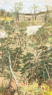 Spring of Namhansanseong Fortress by HangSub Park - Auction record, sale price, and art valuation. Compare with similar artists and explore comparable artworks.