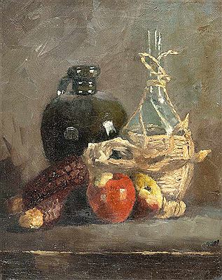 Still life with red corn