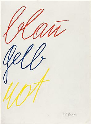 Blau gelb rot