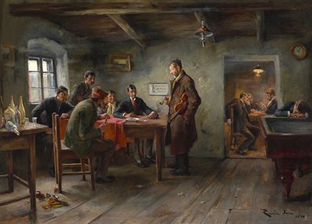 Gambling-Hell, 1892 by Imre Revesz - Auction record, sale price, and art valuation. Compare with similar artists and explore comparable artworks.
