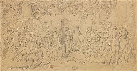 Die Argonauten bei Chiron, dem Gesang des Orpheus lauschend, 1848