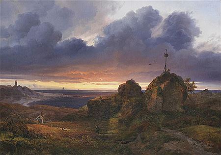Abendliche Sicht auf den Kattegat bei Kullen, 1838