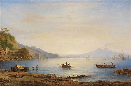 Bucht vor Neapel mit Blick auf den Vesuv, 1875