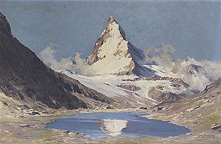 Sample artwork by Hans Maurus (1901 - 1942), known for mountain landscape painting - View similar artists and auction records