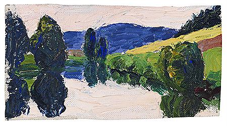 Büsche am Ufer, Kallmünz. 1903.