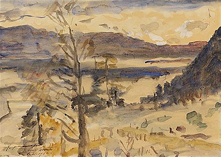Walchensee Landschaft. 1922.