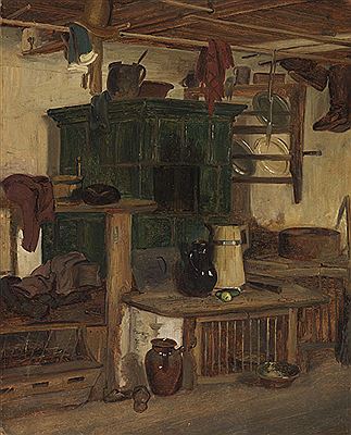 Grüner Kachelofen, 1857.
