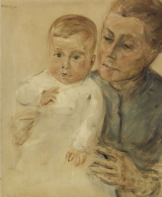 Enkelin Maria auf dem Arm der Kinderfrau, 1916/1918