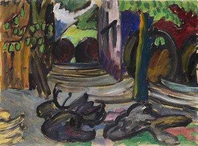 Beim Griesbräukeller in Murnau, 1911