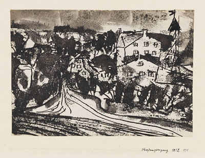 Straßenverzweigung (bei aufgeweichtem Boden), 1912
