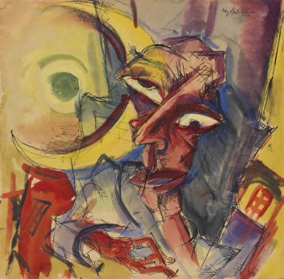 Dichter über der Welt (wohl Johannes R. Becher), 1919 by Max Schwimmer - Auction record, sale price, and art valuation. Compare with similar artists and explore comparable artworks.