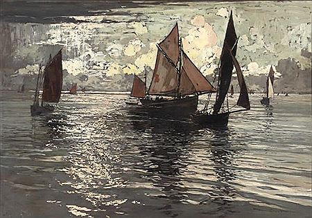 Saint-Malo on a stormy afternoon. by Amedee Julien Marcel-Clement - Auction record, sale price, and art valuation. Compare with similar artists and explore comparable artworks.
