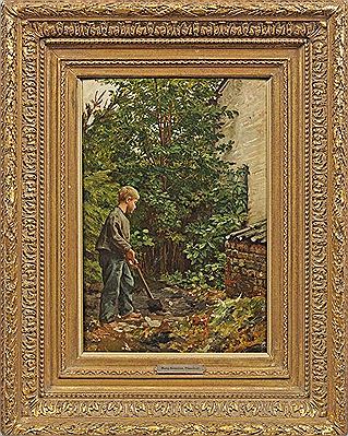 The young gardener by Georg Genschow - Auction record, sale price, and art valuation. Compare with similar artists and explore comparable artworks.