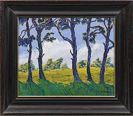 Kiefern am Weyerberg in Worpswede by Carl Emil Uphoff - Auction record, sale price, and art valuation. Compare with similar artists and explore comparable artworks.