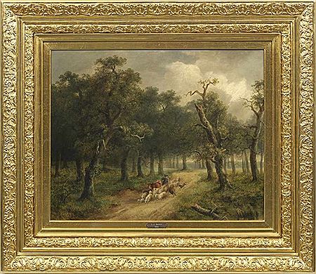 Norddeutsche Landschaft mit einem Hirten und seiner Herde auf dem Weg durch einen Eichenwald by Berend Govers - Auction record, sale price, and art valuation. Compare with similar artists and explore comparable artworks.