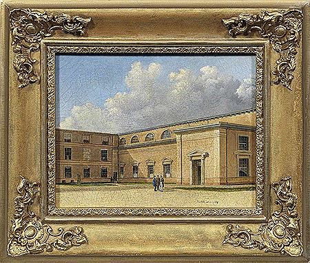 Innenhof der Königlichen Akademie der Künste zu Berlin mit einer Gruppe von drei Akademieschülern by Julius Zielke - Auction record, sale price, and art valuation. Compare with similar artists and explore comparable artworks.
