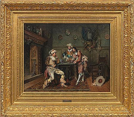 Barocke Herrenrunde beim Würfelspiel by Arturo Orselli - Auction record, sale price, and art valuation. Compare with similar artists and explore comparable artworks.